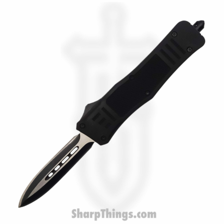 Steel River Knives – SB618DGBK – Midway OTF Auto – 440 2 Tone Dagger – Black