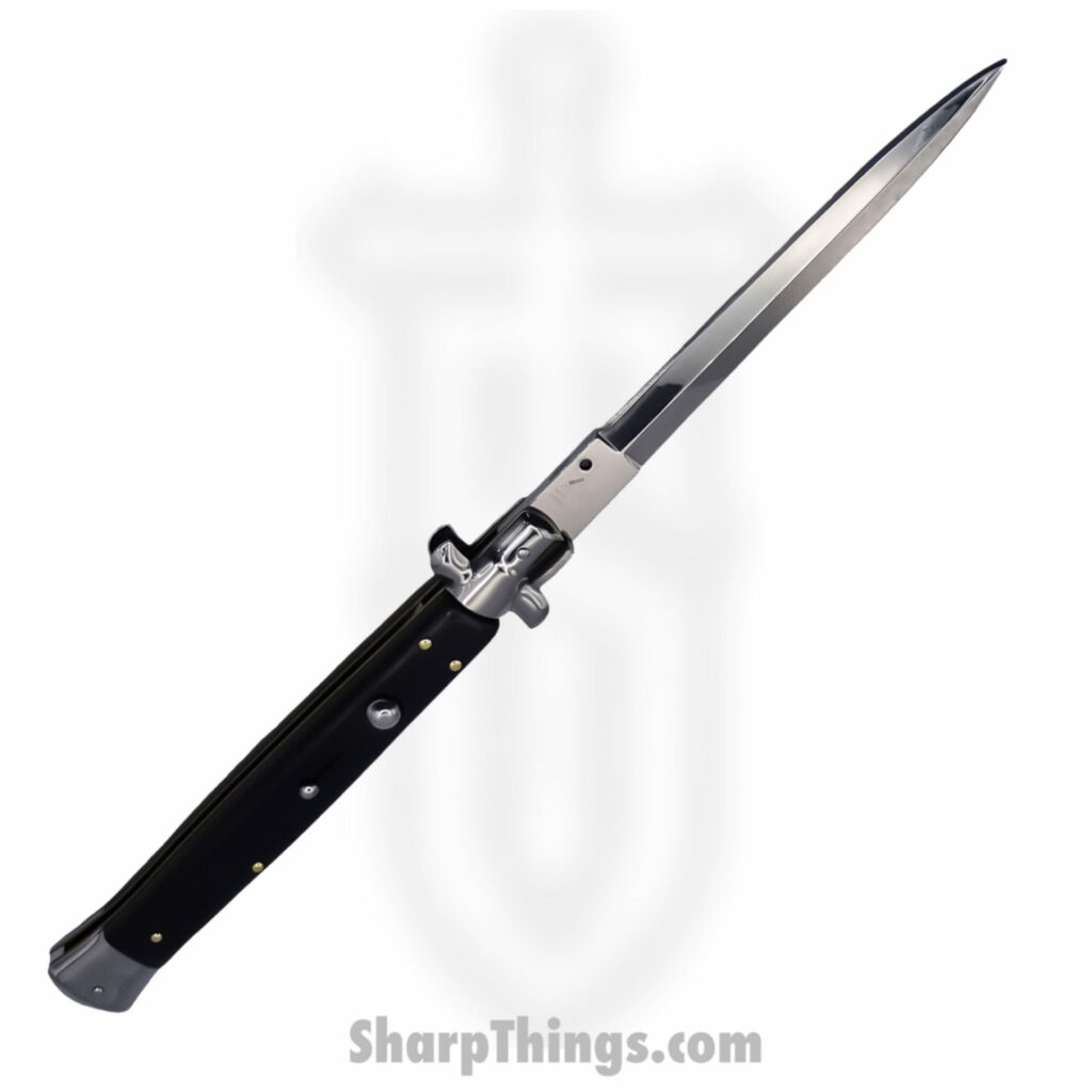 Steel River Knives – SBBOL13BW – Grosso 13in Stiletto – Swinguard Lockback Auto – 440 Bayonet – Blackwood