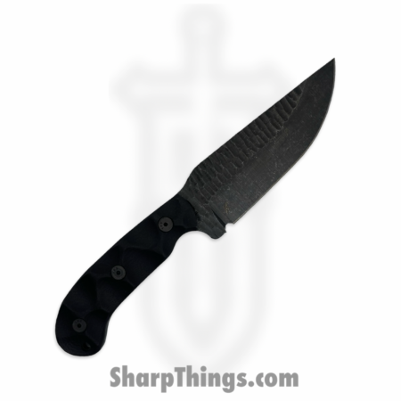 Stroup Knives – GP1-B-G1- – GP1 – Fixed Blade Knife – 1095 HC Acid Wash Drop Point – G10 – Black