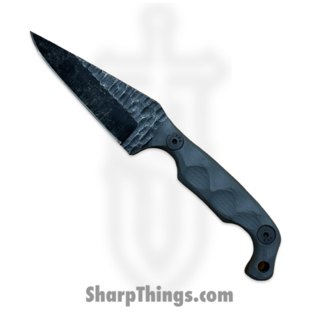 Stroup Knives – MINI-GR-G10 – Mini – Fixed Blade Knife – 1095 HC Acid Wash Wharncliffe – G10 – Grey