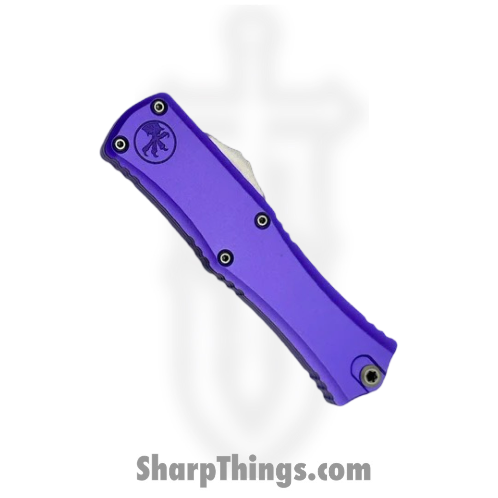 Microtech - 1702M-12PU - Mini Hera II - OTF Auto - M390MK Stonewash Dagger F/S - 6061-T6 Aluminum - Purple - Image 3