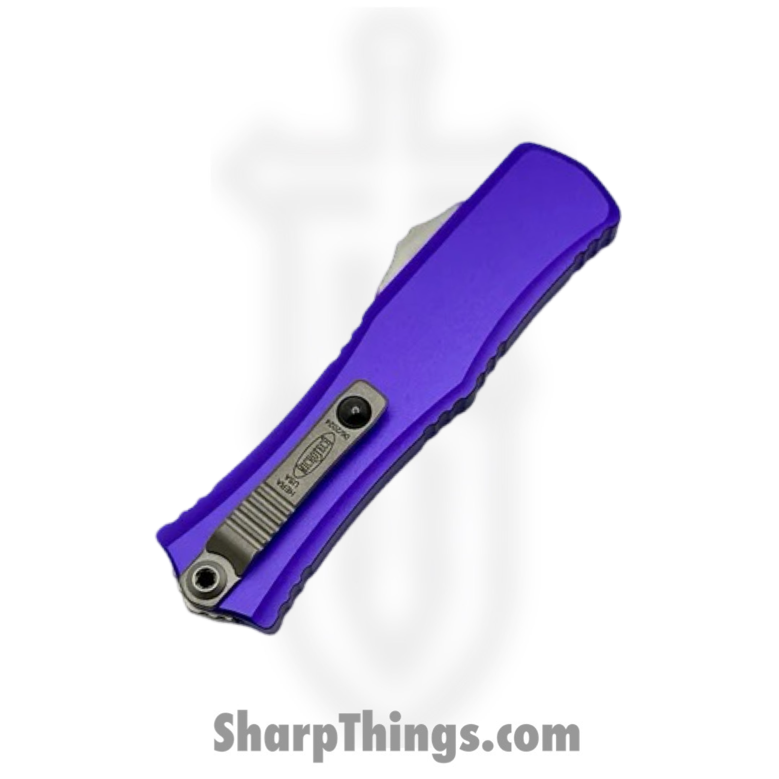 Microtech - 1702M-12PU - Mini Hera II - OTF Auto - M390MK Stonewash Dagger F/S - 6061-T6 Aluminum - Purple - Image 4