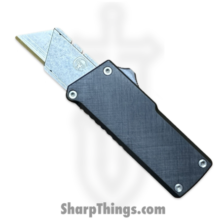 Chaves Knives – CHBOTFBKHT – C.H.U.B. OTF – OTF Auto – Hatch Mark Titanium Handle – OTF Utility Razor Blade – Black
