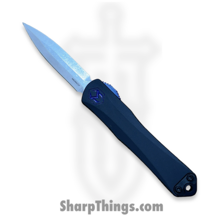 Heretic Knives – H024BS24BKBL – Blade Show 2024 Manticore S – Auto OTF – Magnacut S/W D/E Dagger – Black Alu – Black Blue
