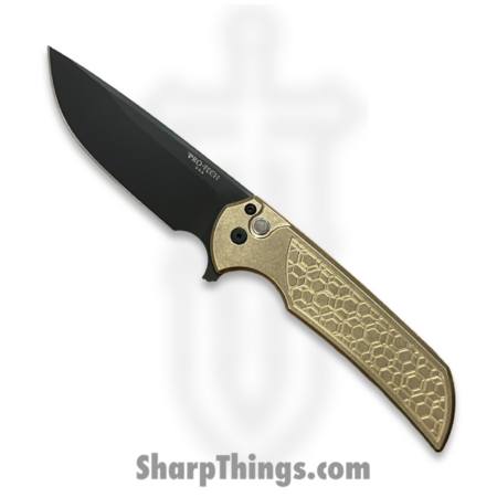 ProTech – 2024BSATMO2 – Blade Show Mordax – Folding Knife – Magnacut DLC Drop Point – AluBronze Gridlock – Bronze