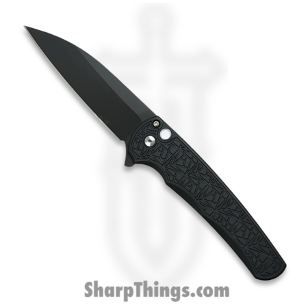 Protech – 24BSAMB1999 – Malibu Nexus – Folding Knife – Magnacut DLC Wharncliffe – MOP Button Textured Aluminum – Since 1999 – Black