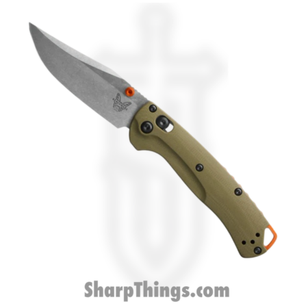 Benchmade – 15534 – Mini Taggedout – Folding Knife – CPM S45VN Stonewash Clip Point – G10 – OD Green