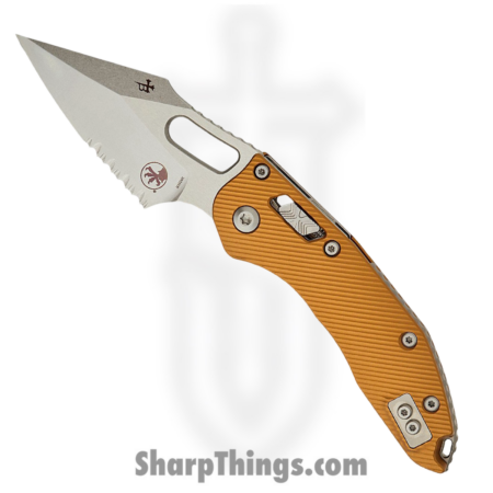 Microtech – 169RL-11FLTA – Stitch RAM-LOK – Folding Knife – M390MK Stonewash Spear Point P/S – 6061-T6 Aluminum – Tan