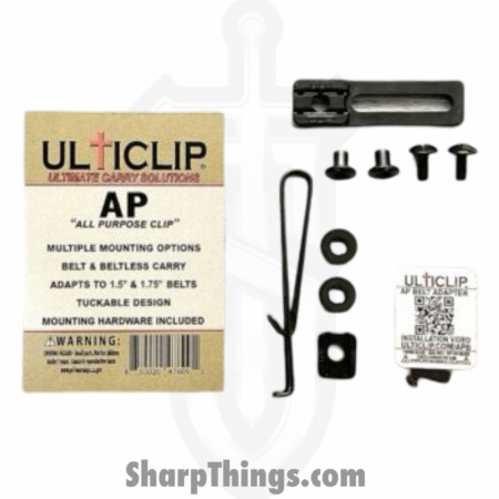 ULTICLIP – 609-APD – AP Clip – All Purpose Clip – Spring Steel – Black Oxide Coated