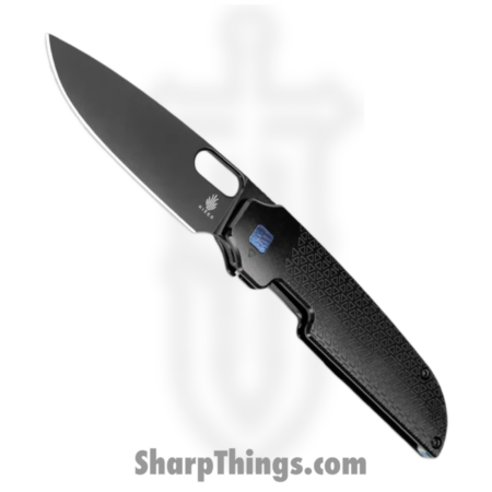 Kizer Cutlery – KI3637A2 – Varatas – Folding Knife – S35VN Satin Drop Point – Titanium – Black