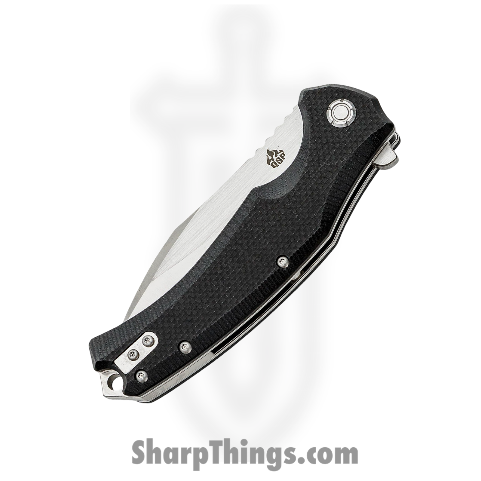 QSP - QS121C - Snipe - Folding Knife - D2 Satin Drop Point - G10 - Black - Image 3