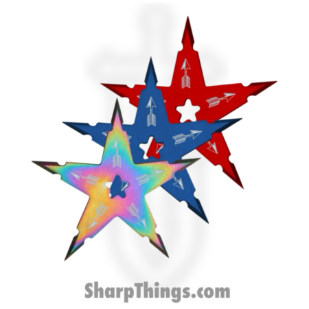 Razor Tactical – RT-8036-3 – 5 Point Throwing Star – 3 Piece Set Coated – Multi