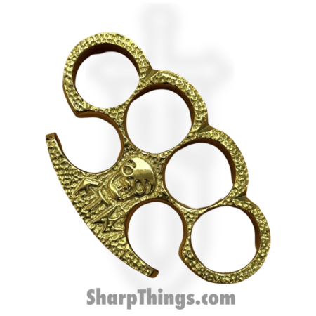 VOC – BR-250-FTW – Skull Brass Knuckle – Solid Brass – Gold