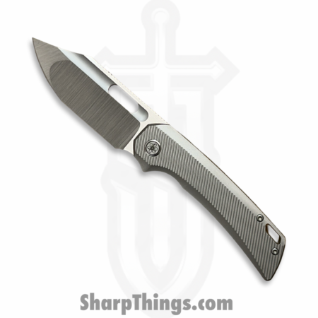 EMPEDC – EMP-REL-SA-BST – Relative Framelock – Folding Knife – CPM MagnaCut Satin Bowie – Titanium – Natural