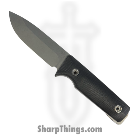 Medford Knife and Tool – MK1203TQ-08LE-SPQ3-Q4 – The San PS – Fixed Blade Knife – 3V Tumbled Drop Point – G10 – Black