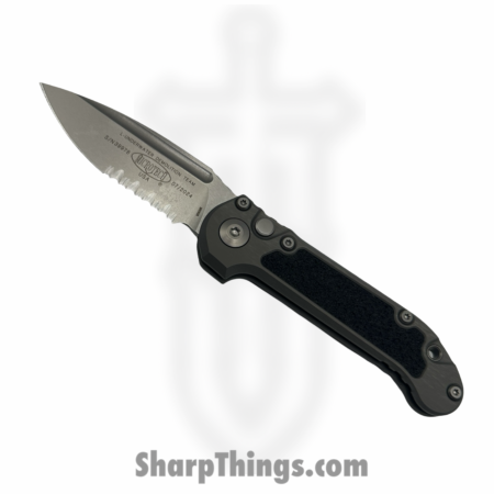 Microtech – 1135-11NC – L.U.D.T. Gen III – Automatic Knife – M390MK Stonewash Drop Point P/S – Aluminum – Natural Clear