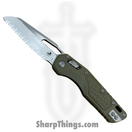 Microtech – 210-12FRGTODLM – MSI “Lawnman” RAM-LOK – Folding Knife – M390MK Stonewash Sheepsfoot F/S – Frag G10 – OD Green