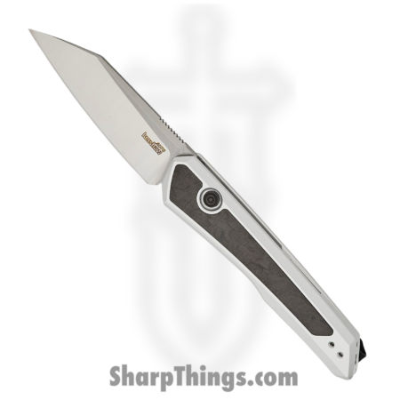 Kershaw – KS7050 – Launch 20 – Automatic Knife – CPM MagnaCut Stonewash Reverse Tanto – Aluminum Marbled CF Inlays – Black Silver