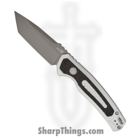 Kershaw – KS7105RAW – Launch 16 – Automatic Knife – CPM M4 Coated Tanto – 6061-T6 Aluminum Trac Tec Inlays – Black Natural