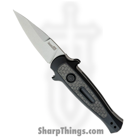 Kershaw – KS7125 – Launch 12 – Automatic Knife – CPM 154 Stonewash Spear Point – 6061-T6 Aluminum CF Insert – Black