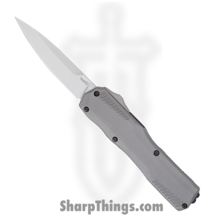 Kershaw – KS9000GRY – Livewire – OTF Auto – CPM MagnaCut Stonewash Spear Point – 6061-T6 Aluminum – Gray