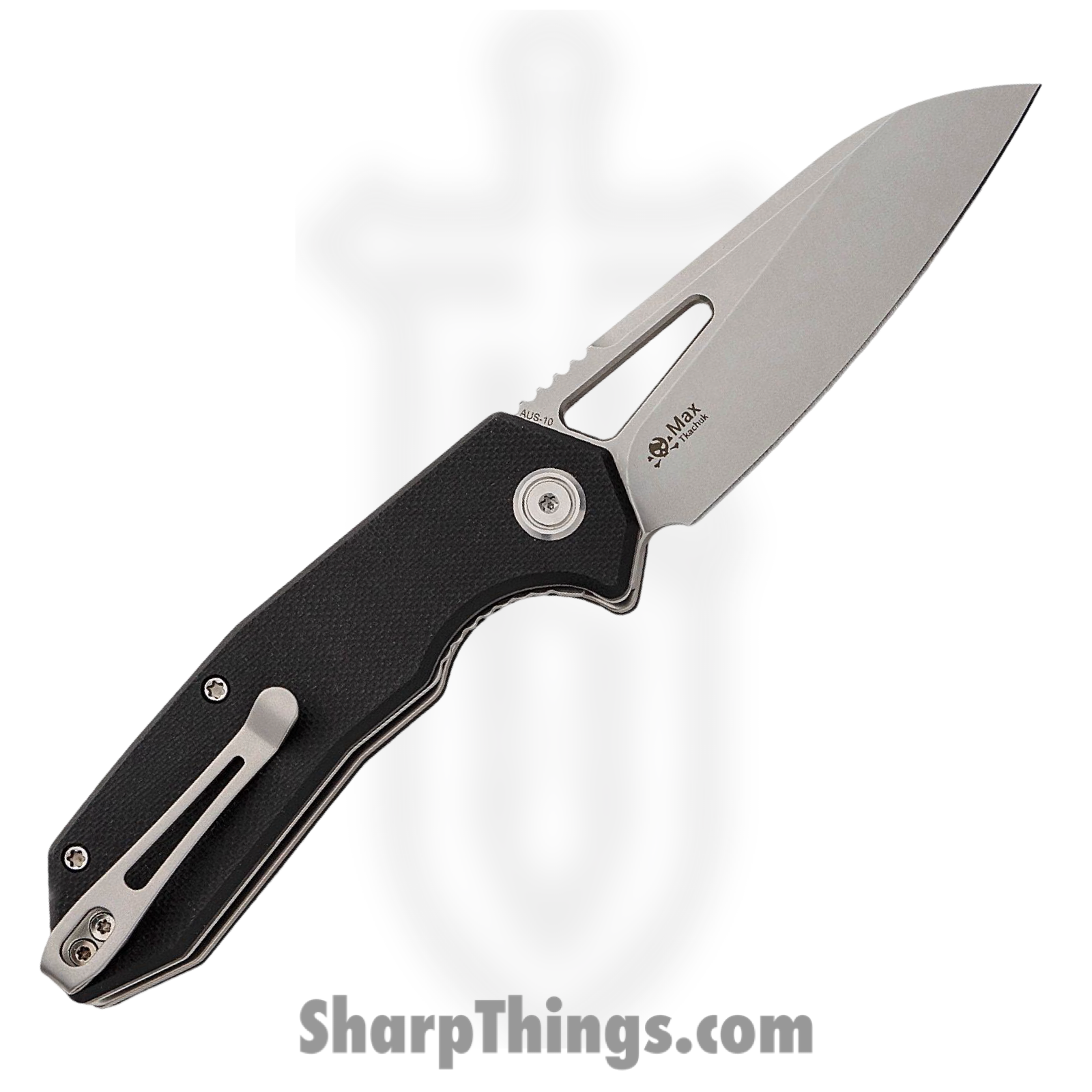 Kubey - KUB291A - Vagrant - Folding Knife - AUS-10A Blasted Modified Wharncliffe - G10 - Black - Image 2