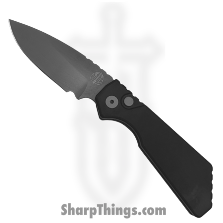 ProTech – PT221  – Strider PT+ – Automatic Knife – CPM MagnaCut Smokey Gray Drop Point – 6061-T6 Aluminum – Black