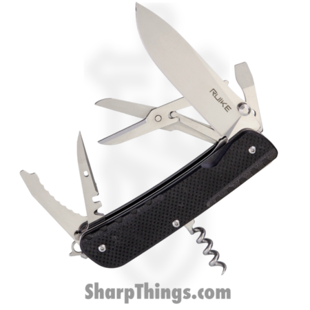 Ruike – RKELD31B – LD31 Multi Tool – Folding Knife – 12C27 Polished Drop Point – G10 – Black