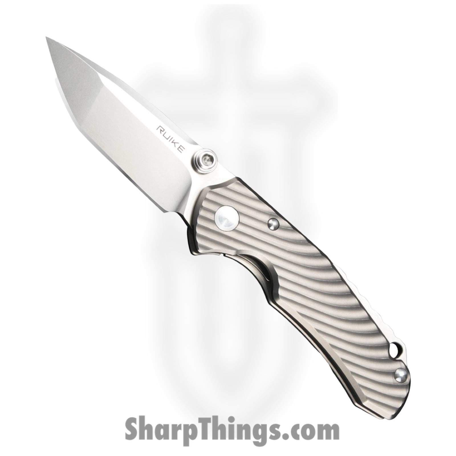 Ruike - RKEM671TZ - M671-TZ - Folding Knife - 154CM Satin Tanto - Titanium - Gray