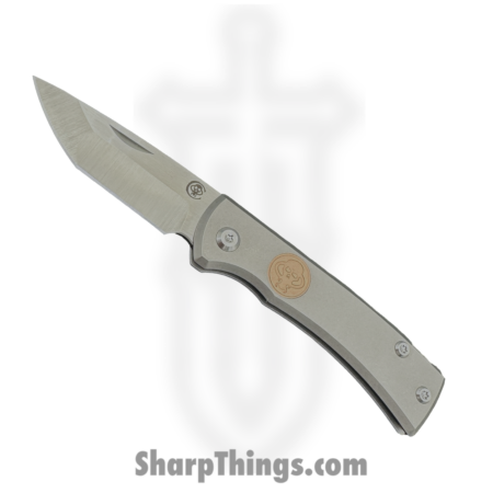 Chaves Knives – Slp-TN-SW-TI – Rendencion Slip Joint – Folding Knife – M390 Satin Tanto – Titanium Copper Inlay – Stonewash