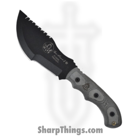 Tops – TPTBT010RMT – Tom Brown Tracker – Fixed Blade Knife – 1095 HC Coated Clip Point – Micarta – Gray