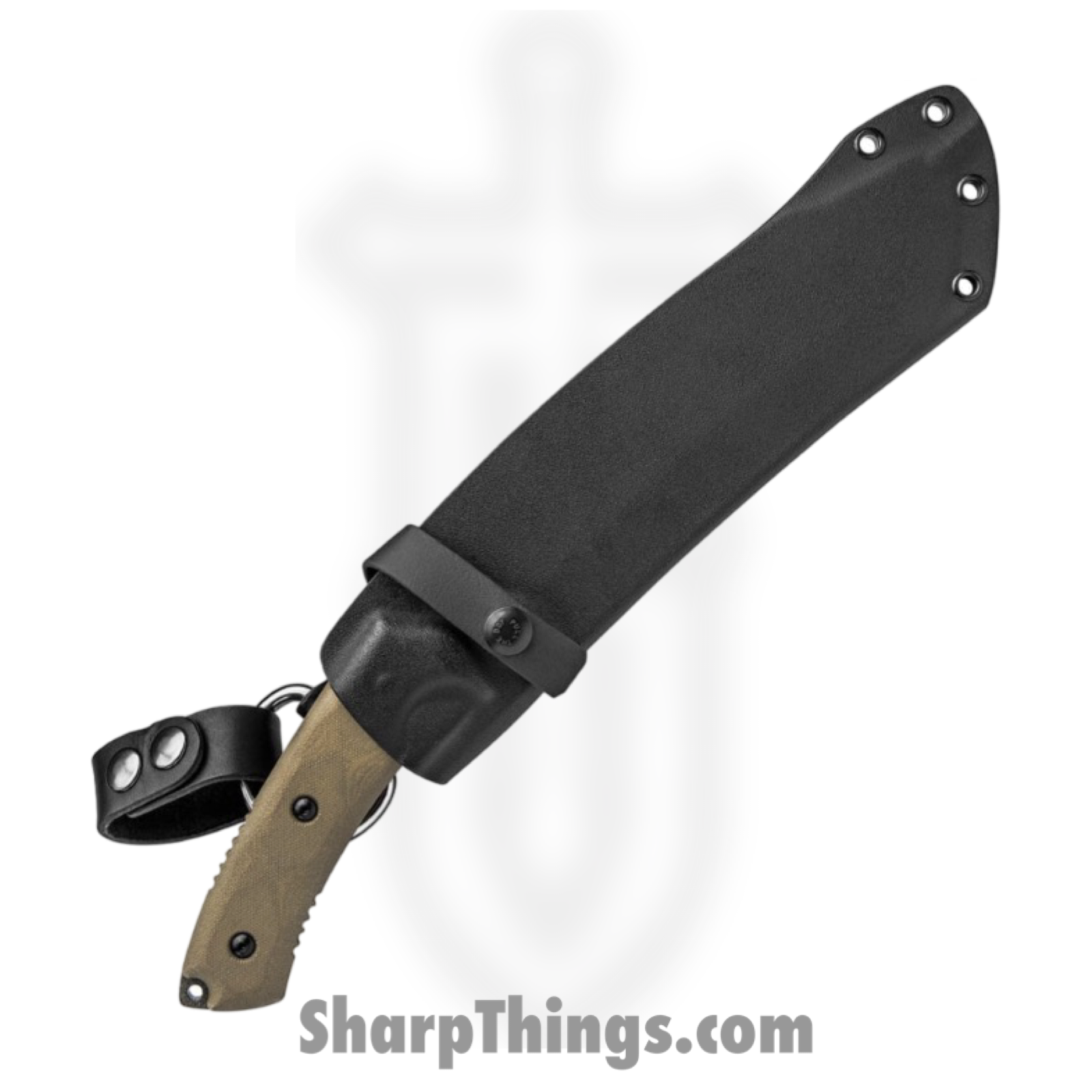 Tops - TPTDTK01 - Tundra Trekker - Fixed Blade Knife - 1095 HC Coated Sawback - Micarta - Green - Image 2