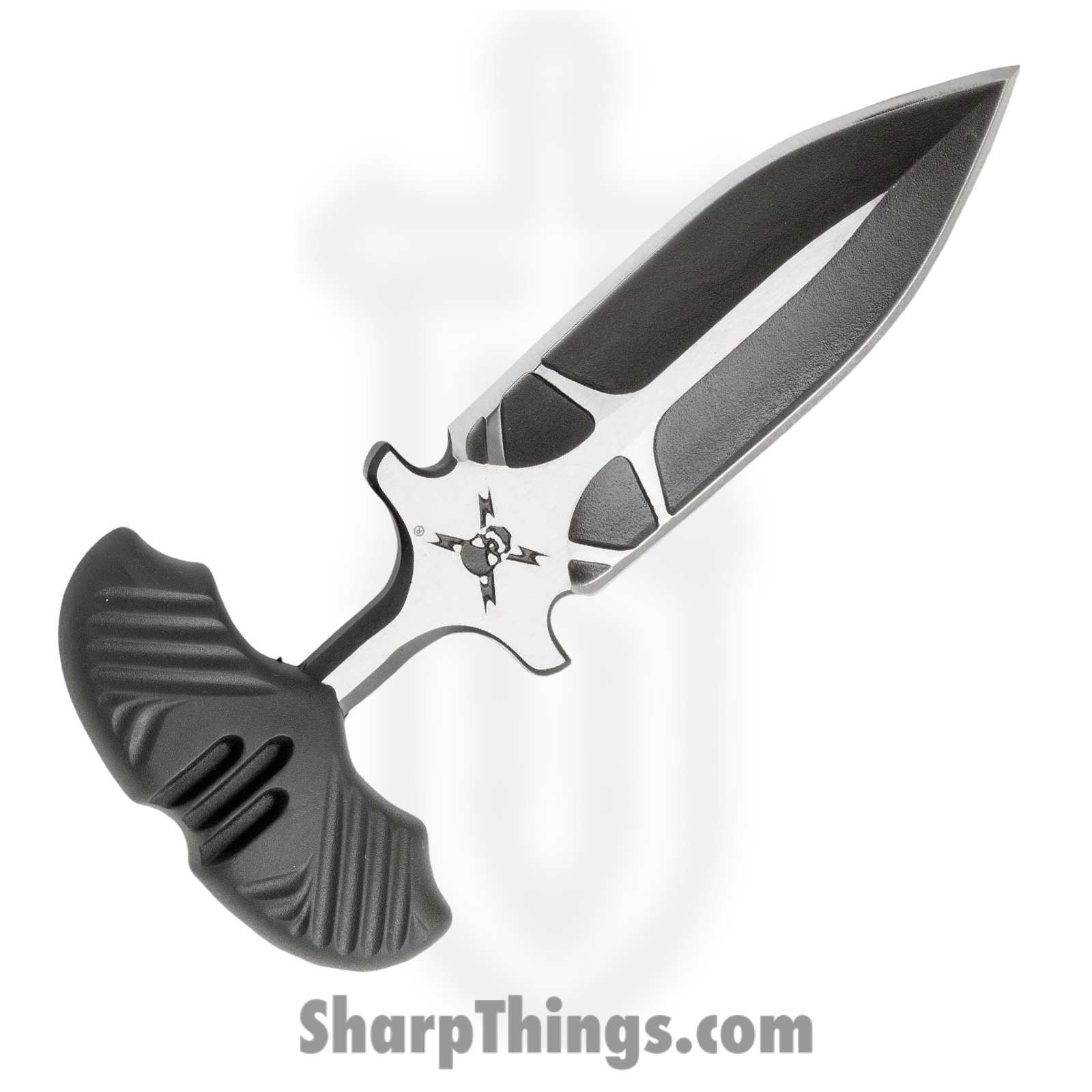 United Cutlery - UC3332 - M48 Push Dagger - Fixed Blade Knife - 2Cr13 Two Tone Dagger - TPR - Black - Image 2