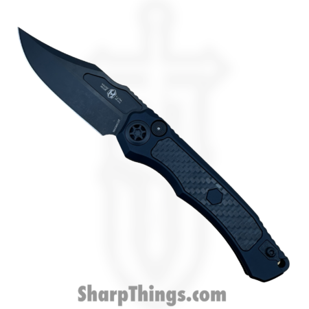 Heretic Knives – H002-6A-GLO/CF – Wraith V4  – Automatic Knife – CPM MagnaCut DLC Bowie – Aluminum – Black