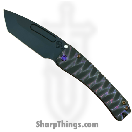 Medford Knife and Tool – 091924H – Slim Midi – Folding Knife – S45VN Coated Tanto – Titanium “Predator” – Black Violet