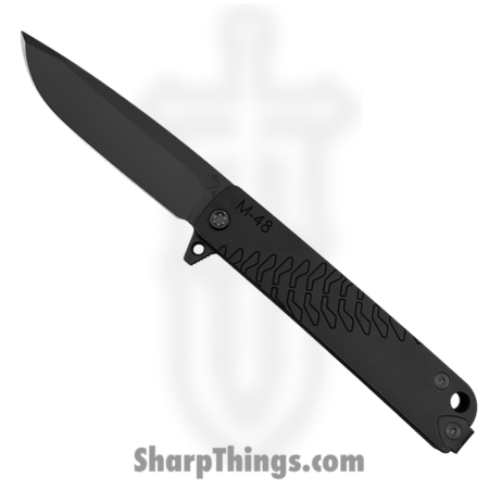 Medford Knife and Tool – 091924N – M-48 – Folding Knife – S45VN Coated Drop Point – Titanium – Black