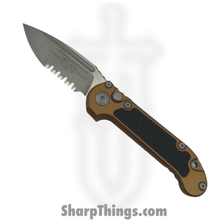 Microtech – 1135-11APTA – L.U.D.T. Gen III – Automatic Knife – M390MK Apocalyptic Drop Point P/S – 6061-T6 Aluminum – Tan