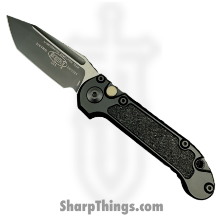 Microtech – 1136-1T – L.U.D.T Gen III Tactical – Automatic Knife – M390MK Coated Tanto – 6061-T6 Aluminum with Traction Tape Inserts – Black