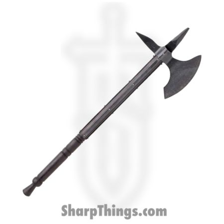 Battlecry – BAT601005 – Orleans Battle Axe – Fixed Blade Knife – 1065 HC Coated  – Synthetic – Black