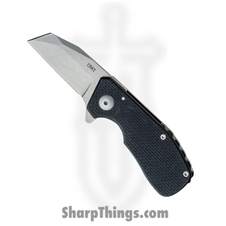 CRKT – CR4021G – Razelcliffe Compact – Folding Knife – 8Cr13MoV Stonewash Wharncliffe – G10 SS – Black