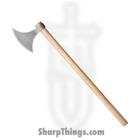 Cold Steel – CS90WVBB – Viking Battle Axe – Fixed Blade Knife – 1055 HC Satin – American Hickory – Tan