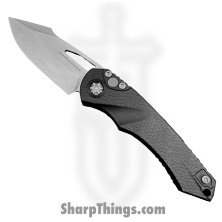 Heretic Knives – H052-2A – Mini Pariah Manual – Folding Knife – CPM MagnaCut Stonewash Drop Point – Polymer – Black