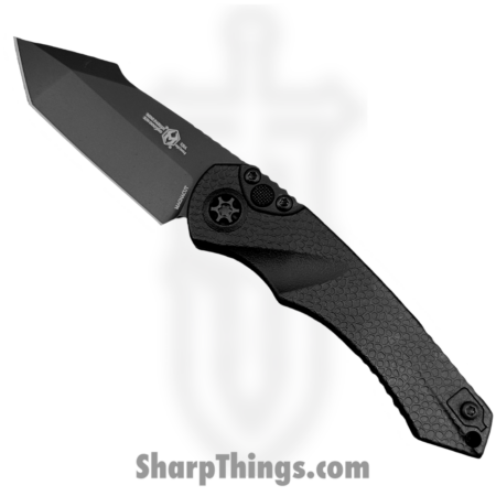 Heretic Knives – H055-4A-T – Mini Pariah Auto – Automatic Knife – CPM MagnaCut Coated Tanto – Polymer – Black