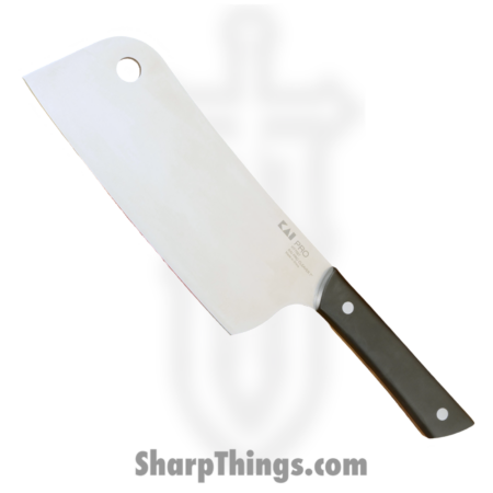 Kai – HT7067 – Pro Cleaver 7″ – Fixed Blade Knife – 1.4116 Stainless Stonewash Cleaver – POM – Black