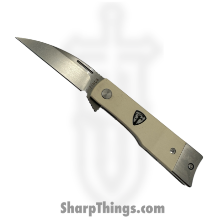 Finch Knife Co. – MC412 – McCoy – Folding Knife – 154CM Two Tone Wharncliffe – Ivory Micarta – White