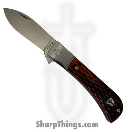 Finch Knife Co. – PL301 – Pipeline – Folding Knife – 154CM Satin Drop Point – Jigged Bone – Crawdad