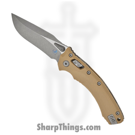 Microtech – 137RL-10APFLGTTA – Amphibian – Folding Knife – M390MK Apocalyptic Clip Point – G10 – Tan