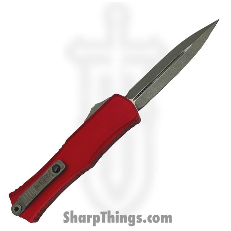 Microtech - 1702M-10APRD - Hera II Mini  - OTF Auto - M390MK Apocalyptic Dagger - 6061-T6 Aluminum - Red - Image 2