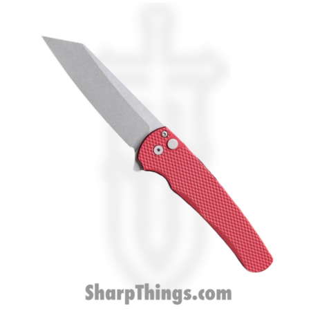 ProTech – 5405-Red – Malibu – Folding Knife – CPM MagnaCut Stonewash Reverse Tanto – Aluminum – Red