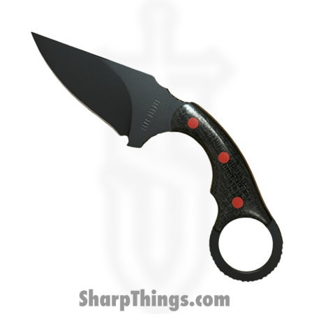 Cave Blades – CB-BKWDW-BKRD – Cave Bit – Fixed Blade Knife – CPM 154 Blasted Karambit – Carbon Fiber – Black Widow